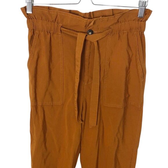 MADEWELL Women's Orange Dunaway Paperbag Pants Small AN843 ($89.50) - Picture 4 of 12